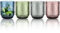 LOITTAINUE Trinkgläser Set Bunt - Gläser Set 4 Teilig 360ml Farbig Wassergläser mit Moderne Blume Geprägtem Design - Saftgläser Spülmaschinenfest für Wasser, Drink, Saft, Party, Garten