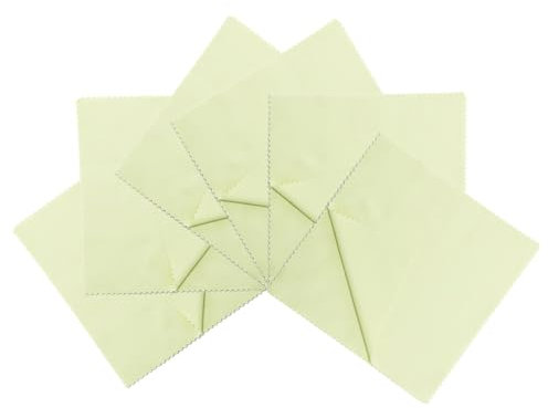 6 Stück Silberputztuch für Schmuck,Wiederverwendbar Silberschmuck Reinigungstuch, Silber-Poliertuch Für Kupfer, Sterling, Silber, Gold, Plati