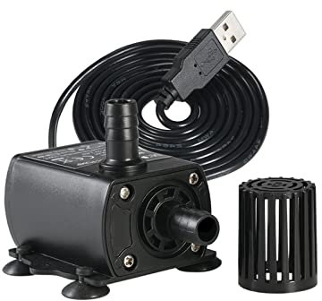 Pompe idrauliche, parti e accessori Mini pompa dell'acqua 5V 4.8W Ultra-silentino USB Pompa dell'acqua impermeabile Acquario sottomarino Acquario circolante 300L/H