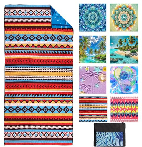 JAODFK Strandtuch Mikrofaser Beach Towel Sandfrei XXL Schnelltrocknend Strandhandtuch Damen Badetuch Strandtücher Sommer Strandlaken Handtuch Strand Zubehör Must Haves Geschenke für Damen 180 * 80