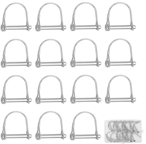 JOYOLA Pack of 15 Locking Pins, Pipe Folding Pins, D-Shape Folding Pins Assortment Cotter Pins Tubes Folding Connector 4.5 × 40 mm for Farm Lawn Garden