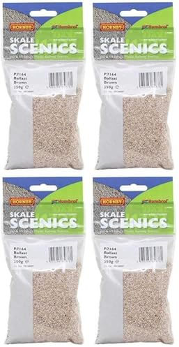 Hornby R7164 Ballast - Brown for Model Railway OO Gauge, Model Train Accessories for Adding Scenery, Dioramas, Woodland, Buildings and More, Model Making Kits - 1:76 Scale Model Accessory (Pack of 4)