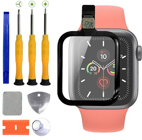 BOVDRO Kompatibel mit Apple Watch Series 5/SE 40mm Screen Glass Repair Replacement,für 1.57 Display Glas Frontglas Reparatur,(Mit Touch-Funktion) Inklusive Reparaturwerkzeug