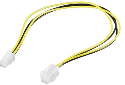 PerfectHD PC Stromkabel Verlängerung, ATX12 P4 Stecker (4-polig) zu P4 Buchse (4-polig), Verlängerungskabel für Netzteil & Mainboard