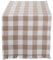 DII Heavyweight Fringed Collection Karierte Tischplatte, Baumwolle, Steinbraun, Table Runner, 14x72