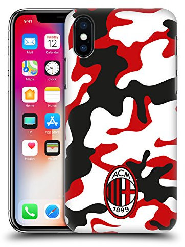 Head Case Designs Offizielle Zugelassen AC Milan Camouflage Wappen Muster Harte Rueckseiten Handyhülle Hülle Huelle kompatibel mit Apple iPhone X/iPhone XS