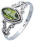 mantraroma Ring Damen Silber 925 Peridot Edelstein grün ausgefallen verspielt