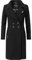 Navahoo Damen Wollmantel Langer Trenchcoat mit Reverskragen Wooly Schwarz Gr. XL