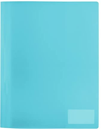 HERMA 19492 Schnellhefter A4 Transluzent Hellblau, 3 Stück, Sichthefter aus Kunststoff mit Beschriftungsetikett, Einstecktasche & Metallheftzunge, stabiles Plastik Schnellhefter Set für Schule & Büro