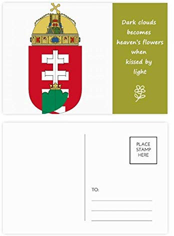 Ungarisches Europa-Nationalemblem Poesie Postkarten-Set, Danksagungskarte, Versandseite 20 Stück