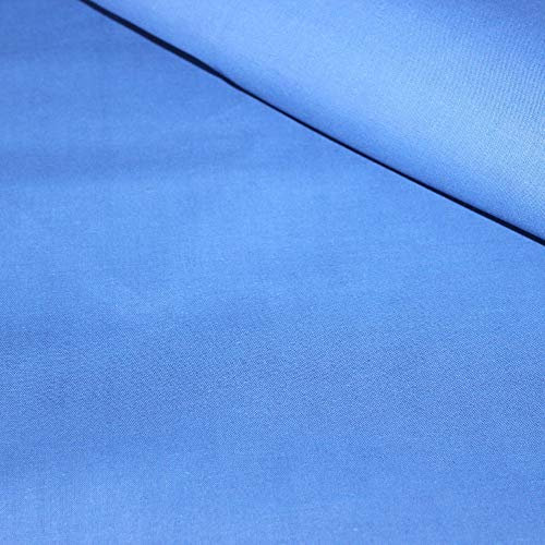 100% Baumwolle Uni Einfarbig Baumwollstoff Kinderstoff Meterware Handwerken Nähen Stoff (Mittelblau, 50x160cm (13,98/m))