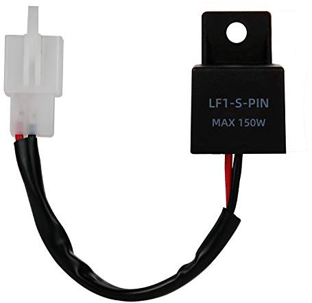 Yizhet Universal 2 Pin 12V Motorrad LED Blinker Relais Lastunabhängiges Blinkrelais Blinkgergeber Blinkfrequenzkontroll