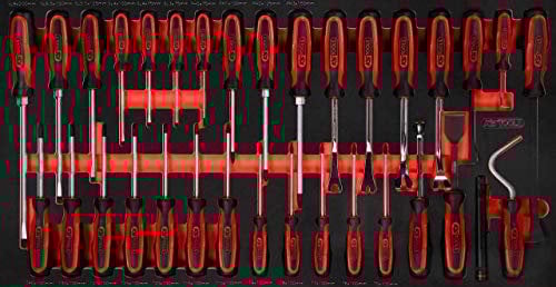KS Tools 813.0033 Schraubendreher-Satz in Schaumstoffeinlage, 33-tlg