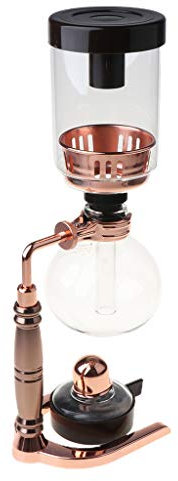 S-TROUBLE Sifón de Estilo japonés, cafetera, Tetera, sifón, cafetera al vacío, Tipo de Vidrio, Filtro de máquina de café, 3 Tazas