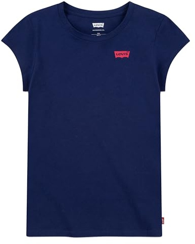 Levi's Kids ss Batwing Tee Girls, Blue, 4 Years
