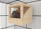 Generiq Cube Chinchilla Haus, Dreiecke & Quadratische Fenster Unterschlupf Versteck Stall Kleintierübung Holz Spielhaus Spielzeug Holz Spielspielzeug