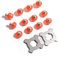 STUDIAMONDS Gummistollen für Fußballschuhe - 12x Fußballstollen Standardgewinde mit 2X Stollenschlüssel (Fluoreszierendes Orange)