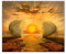 Tableau Célèbres Peintures à l'huile sur toile-Salvador Dali(Oeuf Rayons du Soleil)-Reproduction Impression sur Toile-Surréaliste Affiche-Décoration murale 80x105cm(31x41in)Sans cadre