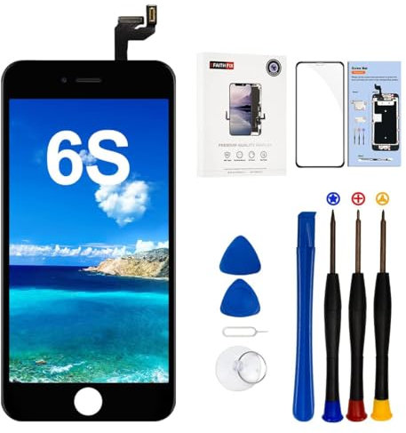 EFaith for iPhone 6s Screen Replacement 4.7 inch Full HD LCD Display, 3D Touch Screen Digitizer Frame Assembly with Repair Tools Kit,Adhesive and Tempered Glass