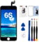 EFaith for iPhone 6s Screen Replacement 4.7 inch Full HD LCD Display, 3D Touch Screen Digitizer Frame Assembly with Repair Tools Kit，Adhesive and Tempered Glass