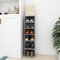 MOONAIRY Schuhschrank, Shoe Cabinet, Schuhregal, Schuhe Schrank, Flurschrank, Schuschrankkommode, Betongrau 25x27x102 cm Spanplatte