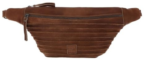 FREDsBRUDER Leder Gürteltasche Umhängetasche Riffel Hoza Beltbag Iced Coffee braun