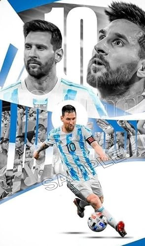 Lionel Messi Poster Football Player Wall Art Picture A4