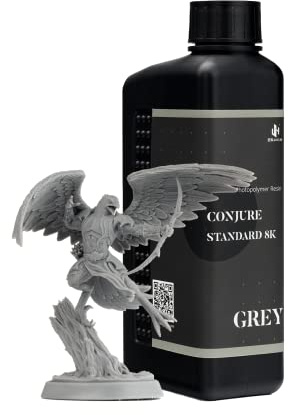 Conjure Standard Harz Grau 3 kg für 3D Drucker | Schrumpfungsarmes Standardharz 405 nm, Schnellhärtend, hochpräzise, Für LCD/DLP/MSLA Drucker, Grau, 3000 g