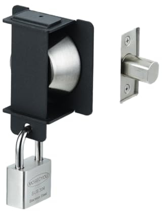 MOSECYOU Deadbolt Security Guard, Deadbolt Lockout Device, Temporary Door Lock, Block The Access to Keyhole and Disable The Dead Bolt, Prevent Lock-Picking(Without Padlock, Guard for Exterior)