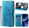 Ciciber Ttusy Handyhülle für Google Pixel 7 Pro Hülle Premium PU Leder, Klappbar Schutzhülle Flip Wallet Case stoßfest Tasche mit Kartenfach Klapphülle Motiv, Blau