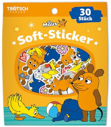 Trötsch Die Maus Soft-Sticker: Aufkleber zum Verzieren und Verschenken
