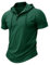 MakingDa Athletische Kurzarm Kapuze Männer Mode Training Gym Pullover Kapuze Hemd Knopf Muskel Fit Sommer Sweatshirt Leichtes Hip Hop Laufen Boxen Wandern Sport Hoodies T-Shirt Grün S