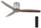 NORHES Kent Ventilador Techo Sin Luz Níquel/Madera Oscura. 3 Aspas Ø132cm. Motor DC. Verano/Invierno. 6 Velocidades. Control Remoto Temporizador. Bajo Consumo Silencioso. Brisa Natural