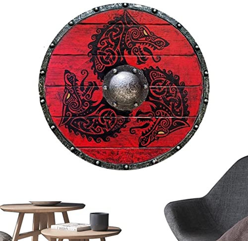 Mittelalter Wikinger Schild - Wikinger Schild Replikca, Historische Wikinger Schild | Handgefertigter Wikinger Schild, Wikinger Schild, Wikinger Krieger Schild, Cosplay Partys Supplies für Home