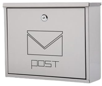 Yajuer 2,026/5,000 Briefkasten Aus Gebürstetem Edelstahl In Modernem Design für Die Wand, Briefkasten Zur Wandmontage, Mittlere Kapazität, Briefkasten Aus Edelstahl, Wetterfester Briefkasten, Silber