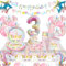 YIMAKJ Licorne Enfant Anniversaire Déco - Vaisselle Pour 3 Ans Fille, Assiettes En Carton, Tasses (16 Invités)