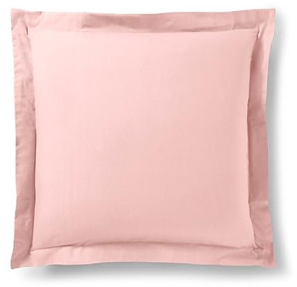 Taie d'oreiller Prémium 63 x 63 cm et 50 x 70 cm (Rose Dragée, Taie d'oreiller 63 x 63 cm Volant Plat)