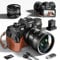 NBD 4K Digital Cameras for Photography - 48MP/60FPS Video Camera for Vlogging, WiFi & App Control, YouTube Vlogging Camera with 32GB TF Card,2 Batteries (WJ)