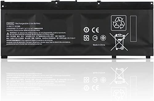 SR03XL Laptop Battery for HP ZBook 15v G5 Mobile Workstation Pavilion 15-CX 17-CD 15T-CX0000 17T-CD000 17T-CD100 15-cx0001na 15-cx0019na HSTNN-DB8Q HSTNN-IB8L L08934-2B1 TPN-Q194 TPN-C133