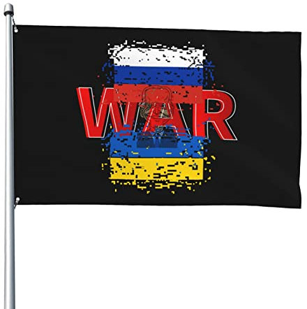 Gartenfahne Russlands Invasion In Der Ukraine Bauernhof Flaggen Lustige Dekoratives Banner Dekoration Flaggen Banner, Für Feiertage, Partys, 90x150 cm
