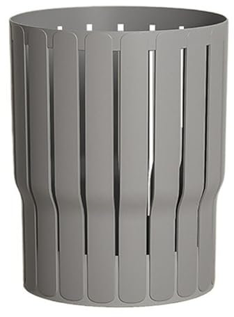poubelles Poubelle creuse vintage, poubelle ronde en plastique sans couvercle, poubelle à dessus ouvert de 10 litres/2,6 gallons for salon, chambre à coucher, bureau Poubelle de cuisine(Grigio)