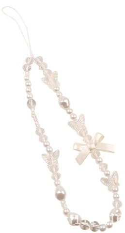 TSUOUKL 1pc Handy Lanyard, Handgemachte Anti-Lost Handyhülle Anhänger Anhänger Kette, Handy-Anhänger, Telefon Lanyard Handschlaufe Handgelenkschlaufe Perlen Kette Lanyard Schmuck