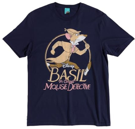 Disney Basil The Great Mouse Detective Navy T Shirt