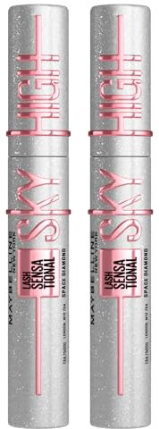 Maybelline New York Sky High Lash Sensational Mascara Effetto Glitterato Scovolino Flessibile Non Lascia Grumi Allungante e Volumizzante Colore Space Diamond - 2 Mascara