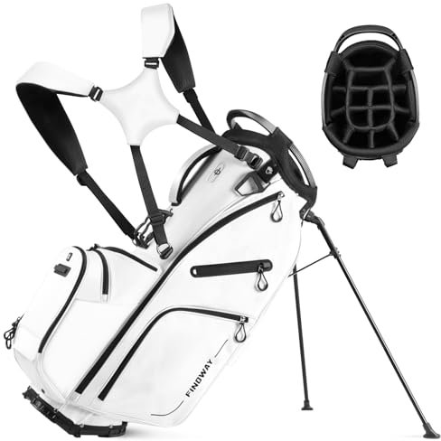 Findway Golf Stand Bag, 14-Way Top Divider Golf Clubs Storage and Hybrid Bags with Adjustable Dual-Strap for Men and Women