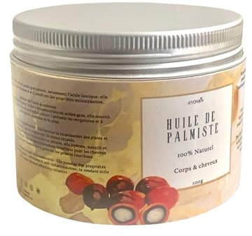 Huile de Palmiste AYOMIN – Élixir Anti-Âge pour une Peau Jeune et Ferme - Hydratation - Peau Lisse et Tonique