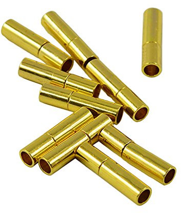 Leder-Bajonett-Verschlüsse, 3 mm, 10 Sets, Lederschnurenden, Schmuck, DIY, goldfarben