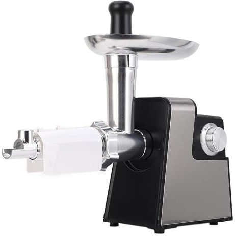 Tritacarne elettrico, 2800 W, max. tritatutto per verdure in acciaio inox, grattugia, tagliaverdure per l'uso in a casa, con manuale (lingua italiana non garantita)