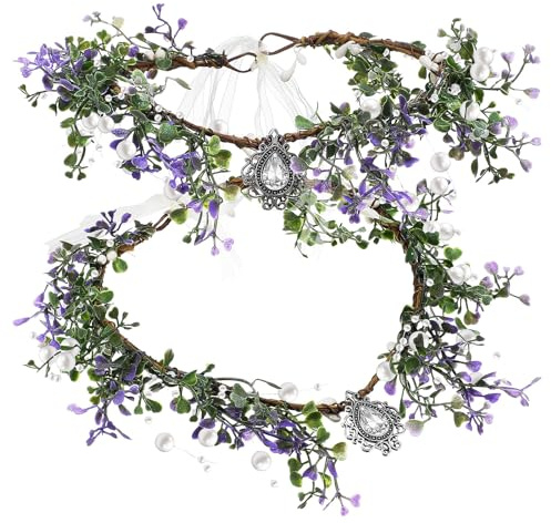 Blumenkrone Haarkranz Stirnband 2 Stück mit Weihnachten Event, Braut