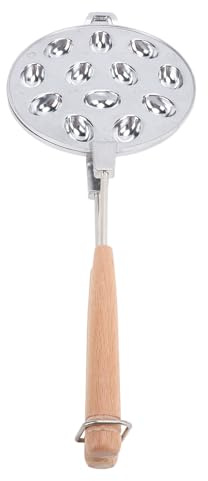 Dioche Cookie-Former, Walnuss-Plätzchenformer, 12 Löcher, Antihaft-Aluminiumlegierung, Nussform, Keksform Zum Backen von Eierwaffeln und Kuchen, Silber-Finish (SILVER)